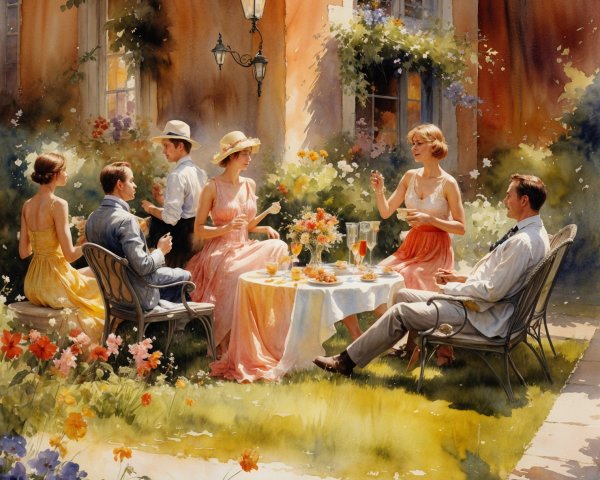 Elegant Summer Garden Gathering with Friends