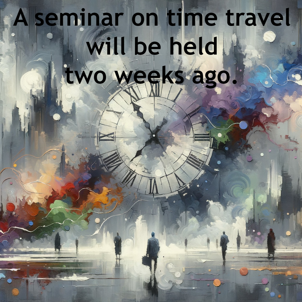 Abstract Artwork of Dreamlike Landscape with Clock Face