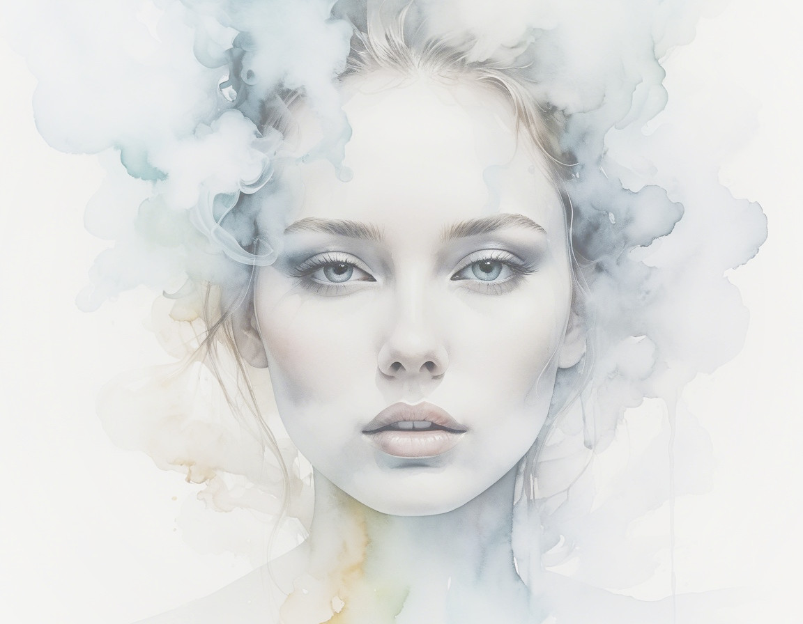 Ethereal Portrait of a Young Woman in Soft Colors