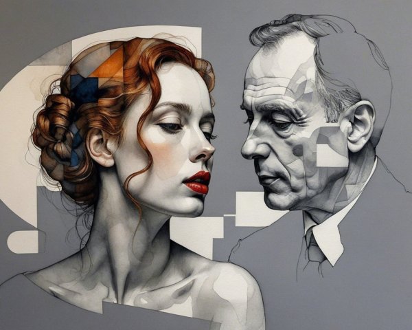 Contrast of Emotion in Figures with Geometric Shapes