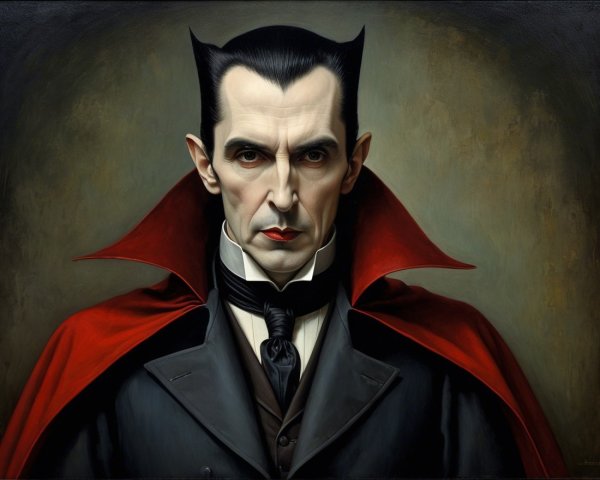 Gothic Portrait of a Nobleman in Victorian Attire