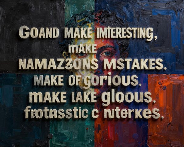 Abstract Portrait with Textured Impasto Style