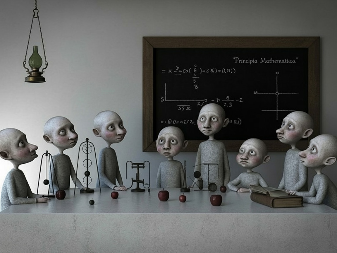 Stylized Characters Engaged in Math in Classroom