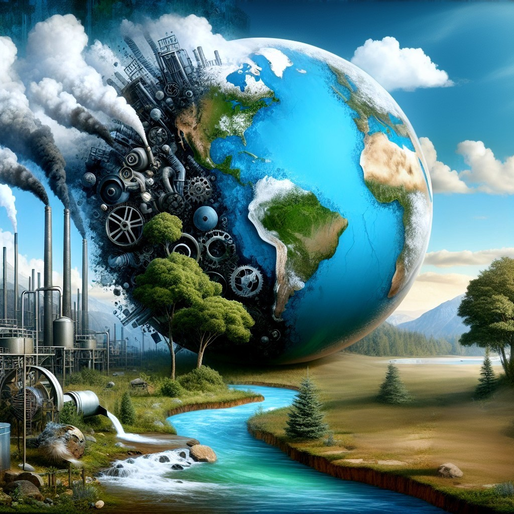 Nature and Industry: A Visual Contrast of Elements