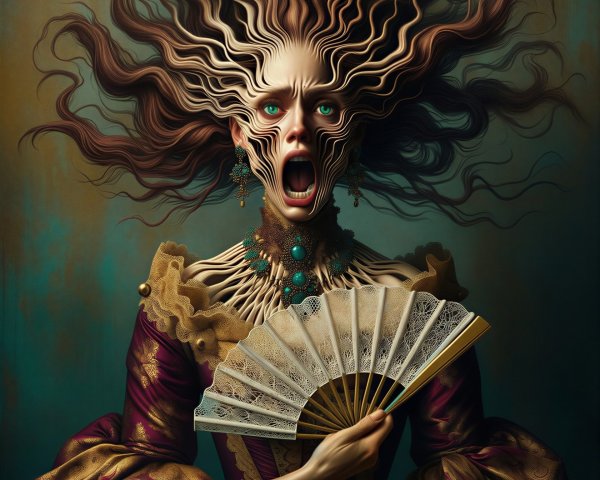 Fantasy Portrait of a Woman in Victorian Attire