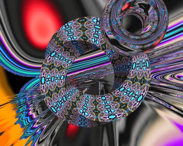 Vibrant Abstract Patterns with Geometric Designs