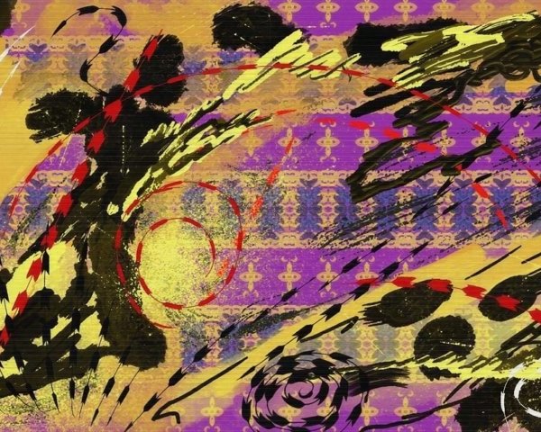 Tribal Abstract Art with Bold Colors and Patterns