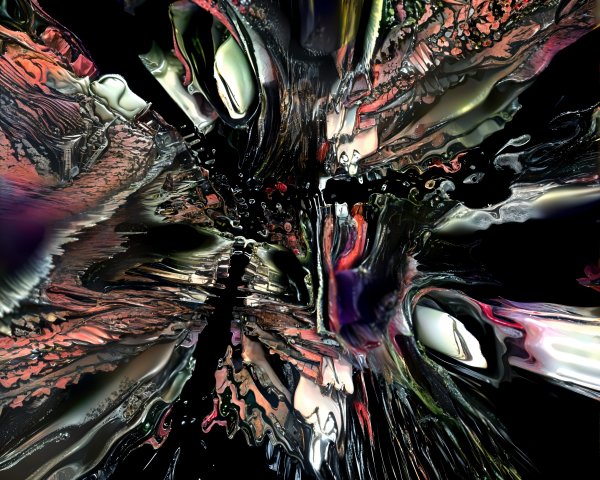 Abstract Composition of Vibrant Colors and Textures