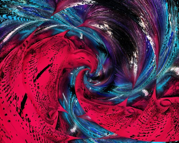 Vibrant Abstract Design with Swirling Patterns