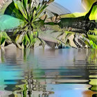 Serene Landscape with Reflections in Calm Water