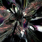 Abstract Composition of Vibrant Colors and Textures
