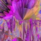 Vibrant Abstract Composition with Swirling Patterns