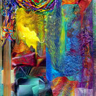 Abstract Composition with Vibrant Colors and Shapes