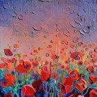 Vibrant Landscape with Dramatic Sunset Sky and Hills