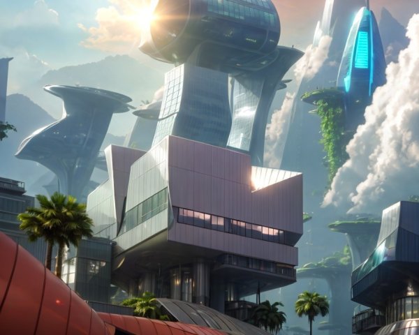 Futuristic Cityscape with Innovative Architecture