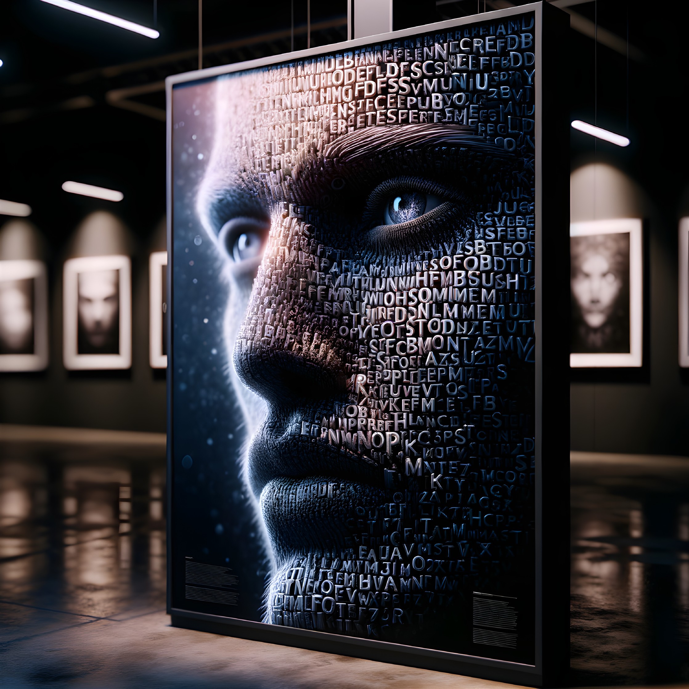 Digital Art of Human Face in Alphanumeric Characters