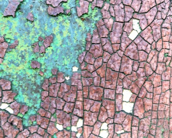 Textured Surface with Cracked Paint in Rustic Colors