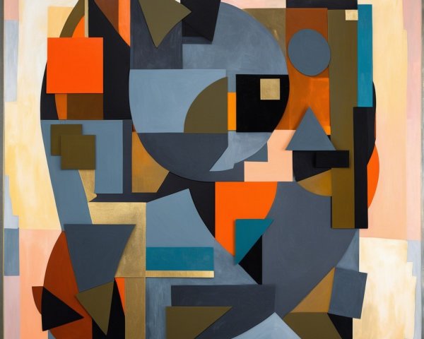 Dynamic Geometric Shapes in Bold Colors and Textures