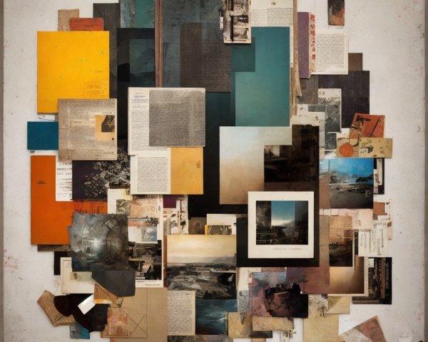 Collage of Vintage Photos and Textured Papers