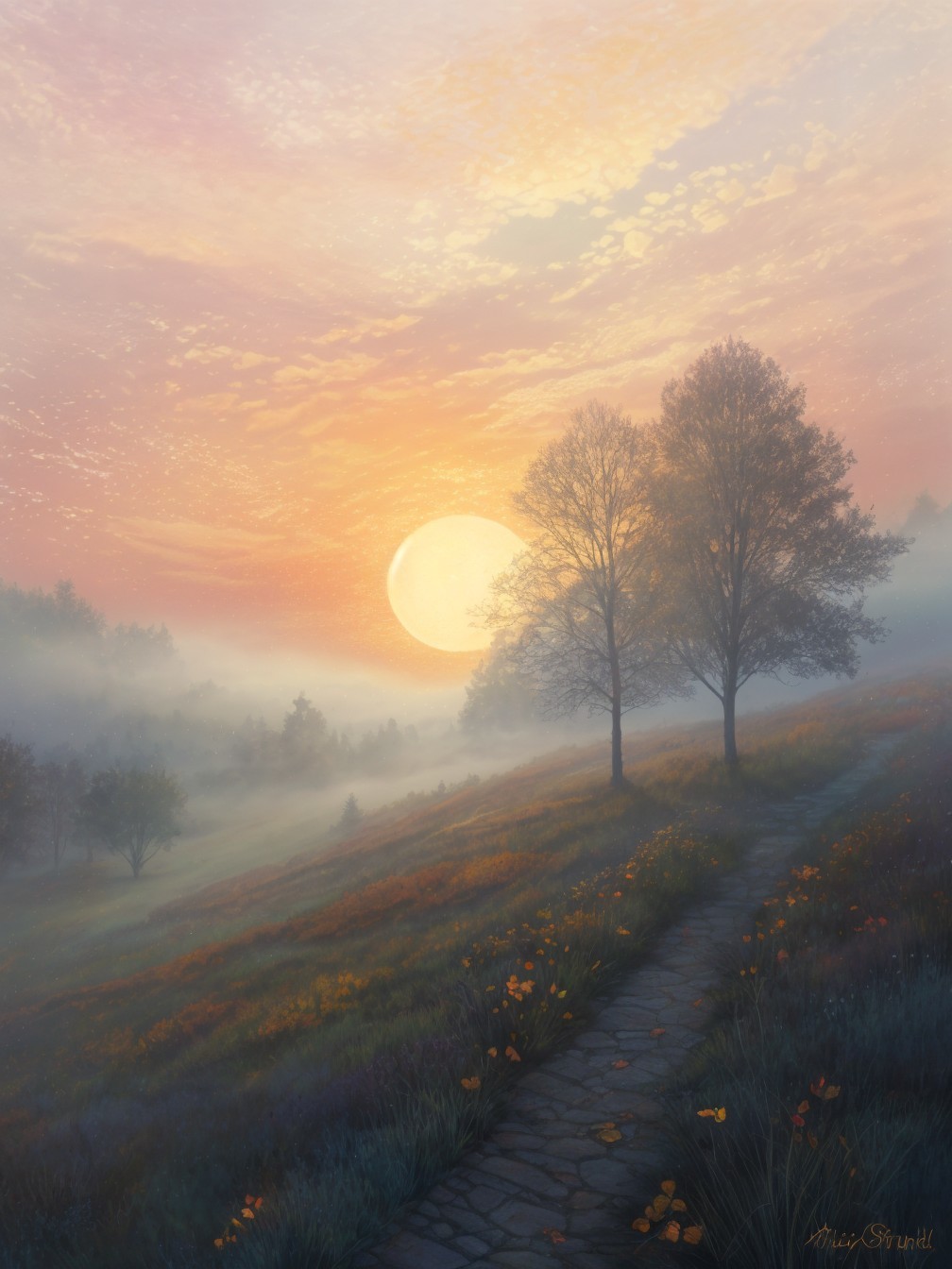A Tranquil Landscape Awakens