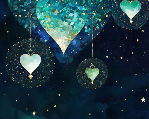 Whimsical Illustration of a Starry Night Sky