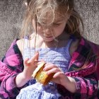 Stylized Faces in Muted Colors with Abstract Background