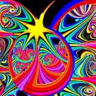 Vibrant Abstract Design with Swirling Patterns