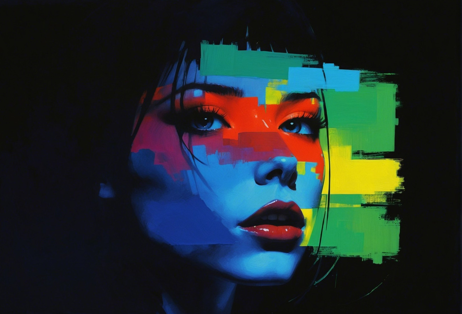 Colorful Melting Rubik's Cube in 3D Rendering