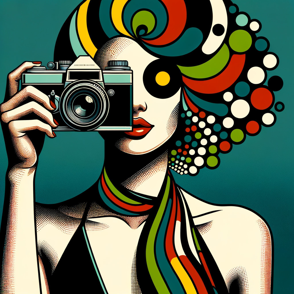 Retro-Inspired Illustration of a Stylish Woman