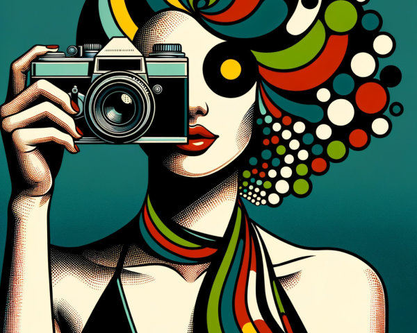 Retro-Inspired Illustration of a Stylish Woman