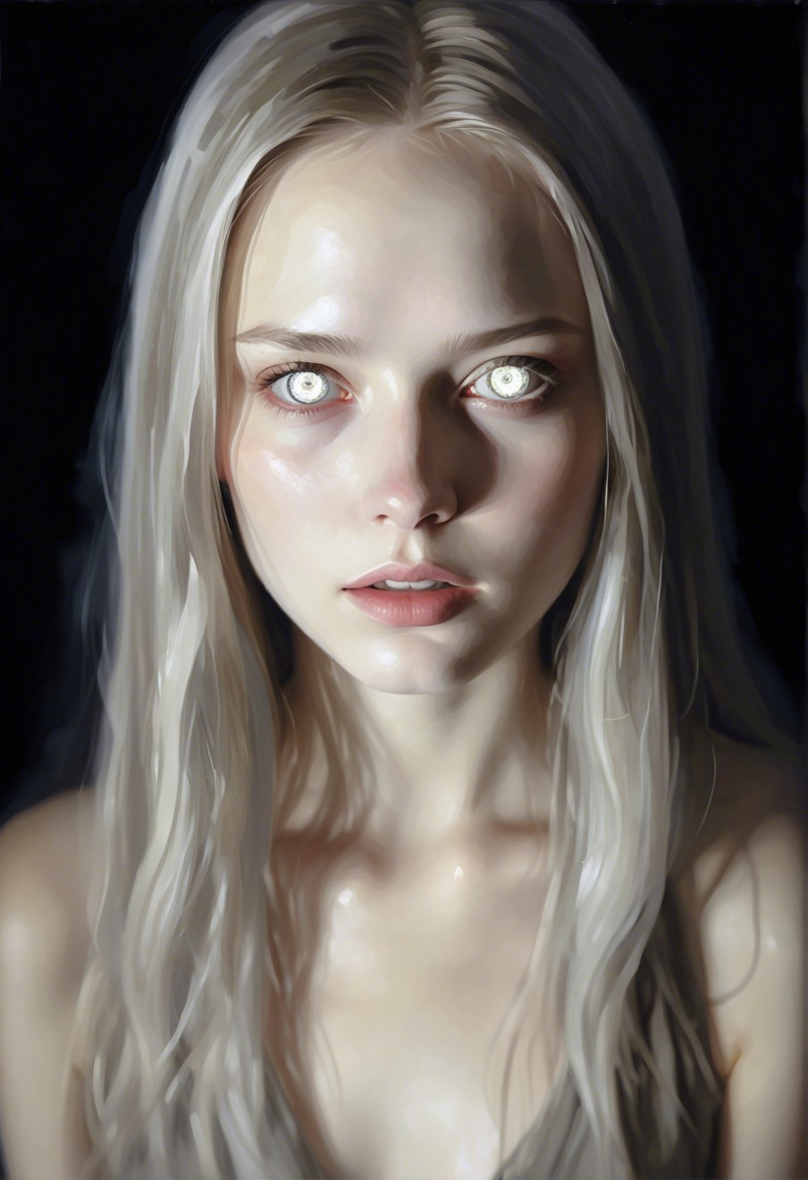 Portrait of a Young Woman with Pale Blonde Hair