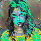 Portrait of a Young Woman with Dramatic Features