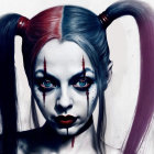 Sinister Character with Pale Skin and Red Eyes