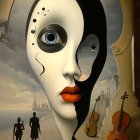 Spider Web on Branch with Sunlit Droplet Reflection