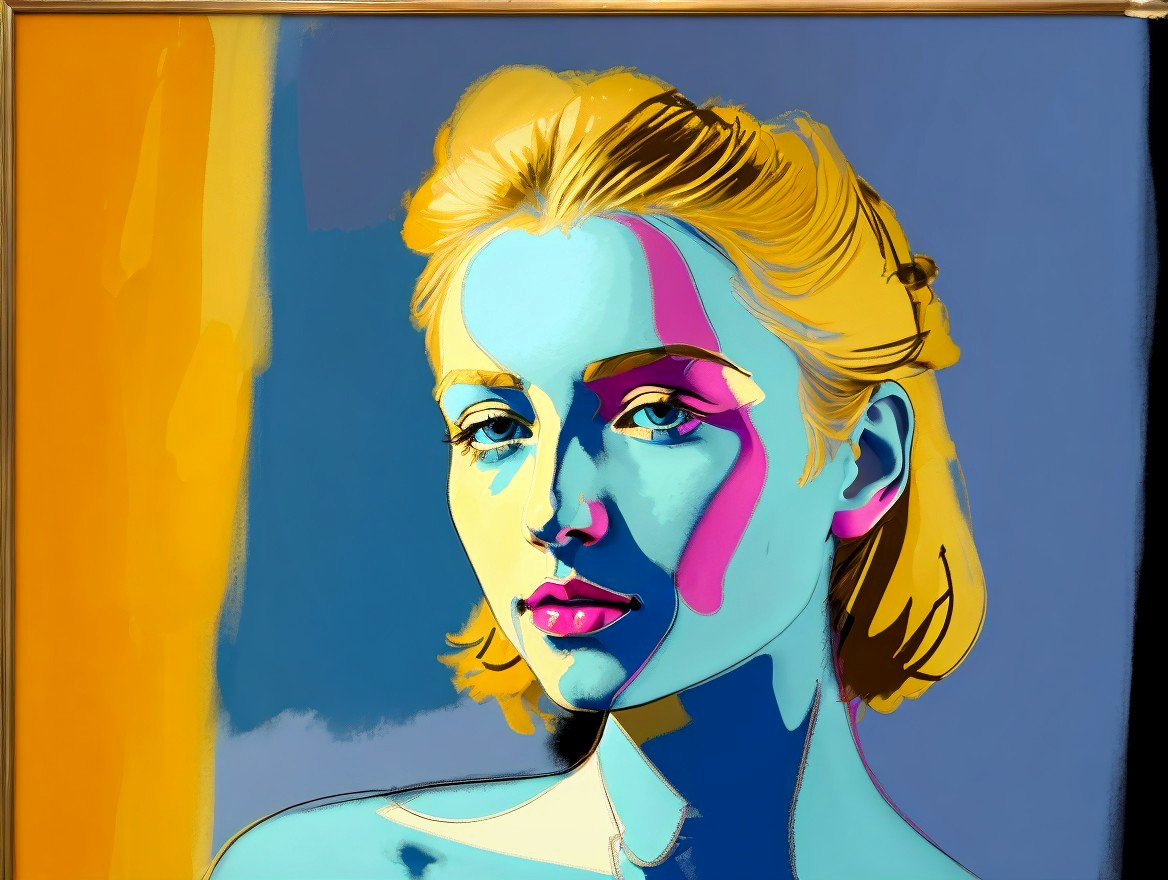 Vibrant Portrait of a Woman in Bold Colors