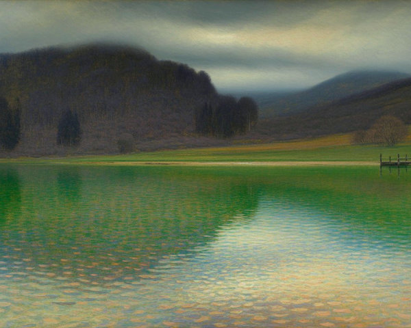 Serene Lake Landscape with Mountain Reflections