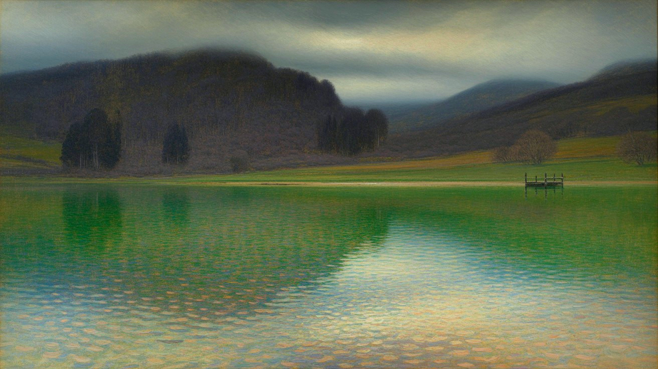 Serene Lake Landscape with Mountain Reflections