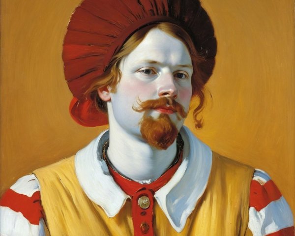 Vibrant Oil Portrait of Fair-Skinned Man with Copper Hair
