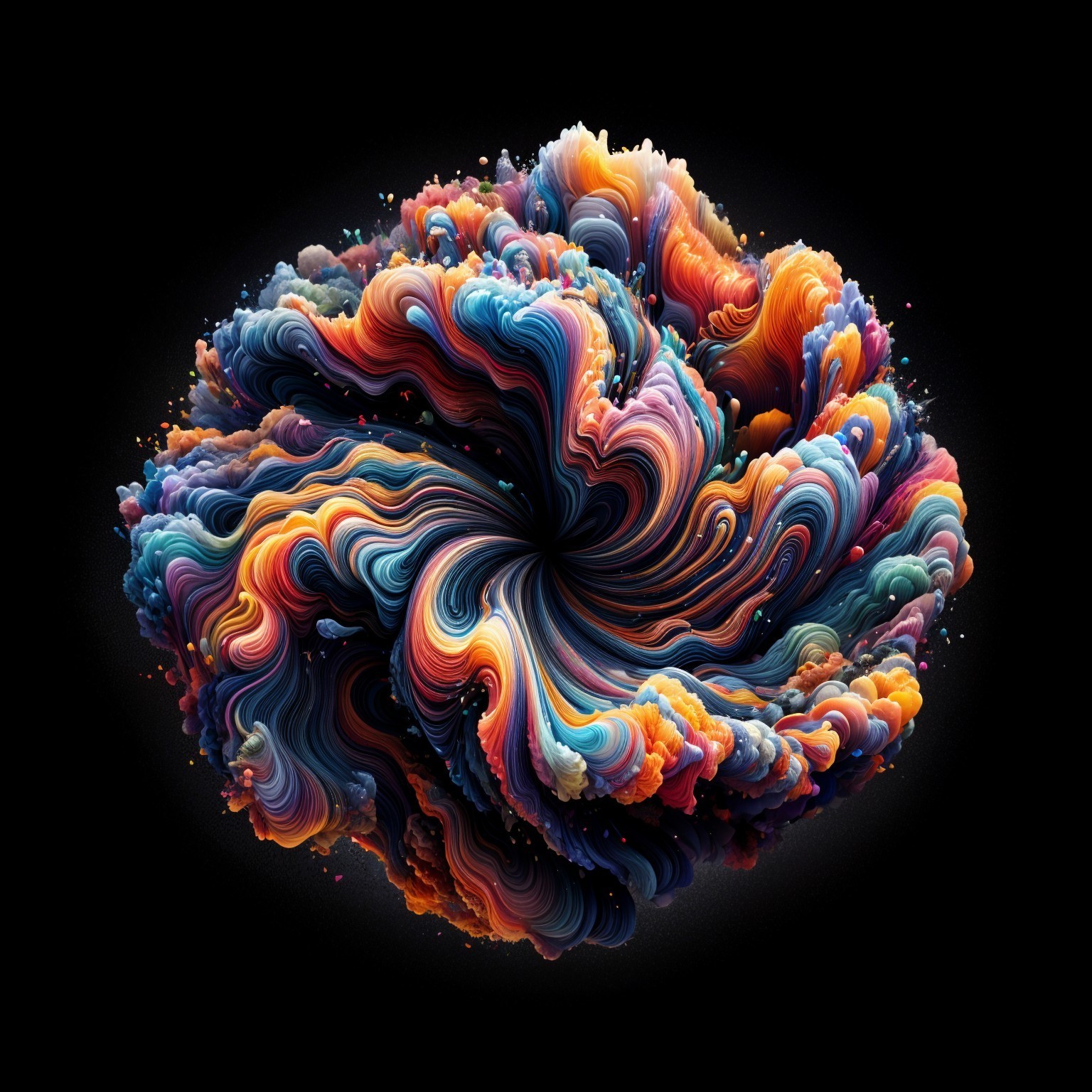 Vibrant Abstract Swirl of Colors and Patterns