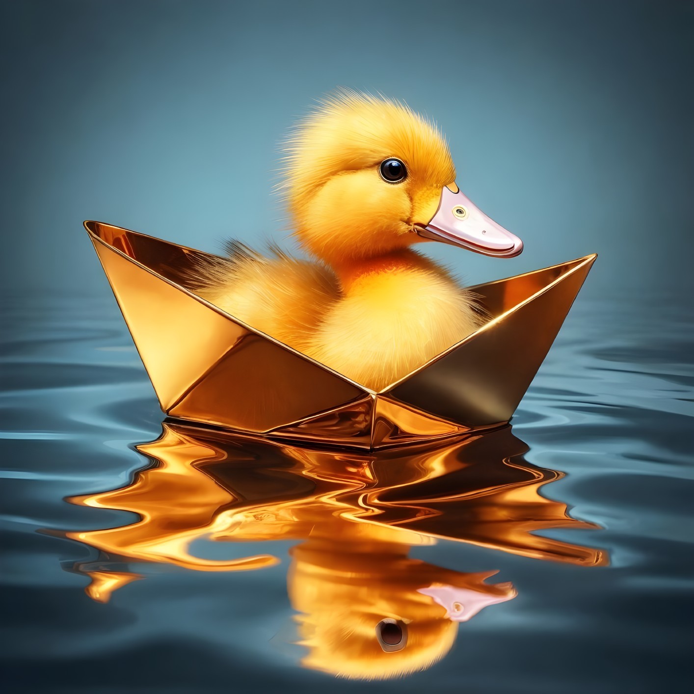 Duckling's Paper Boat Adventure