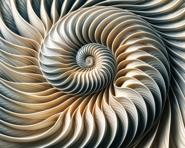 Intricate Spiral Pattern Inspired by Nautilus Shell