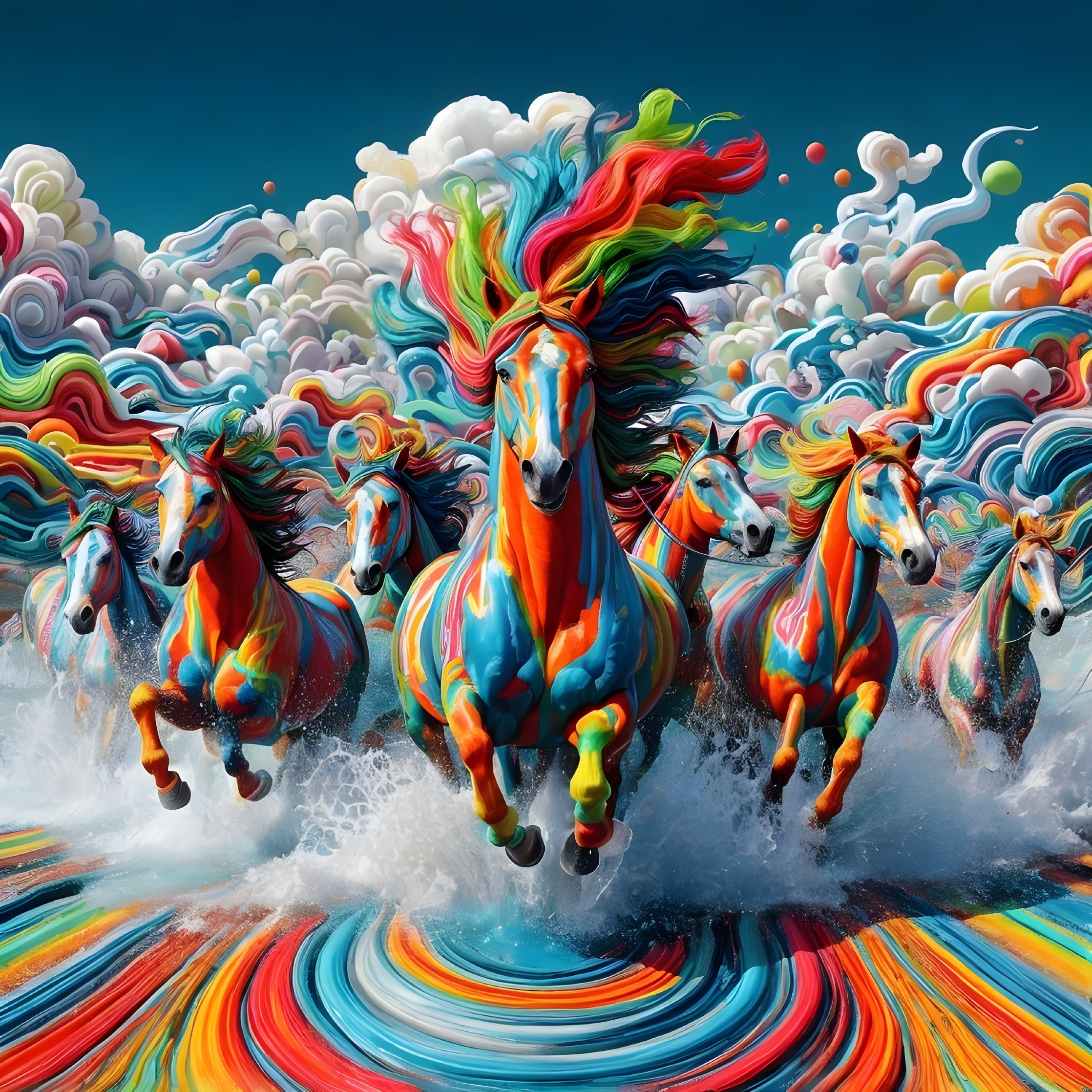 Rainbow Gallop: A Colorful Dream