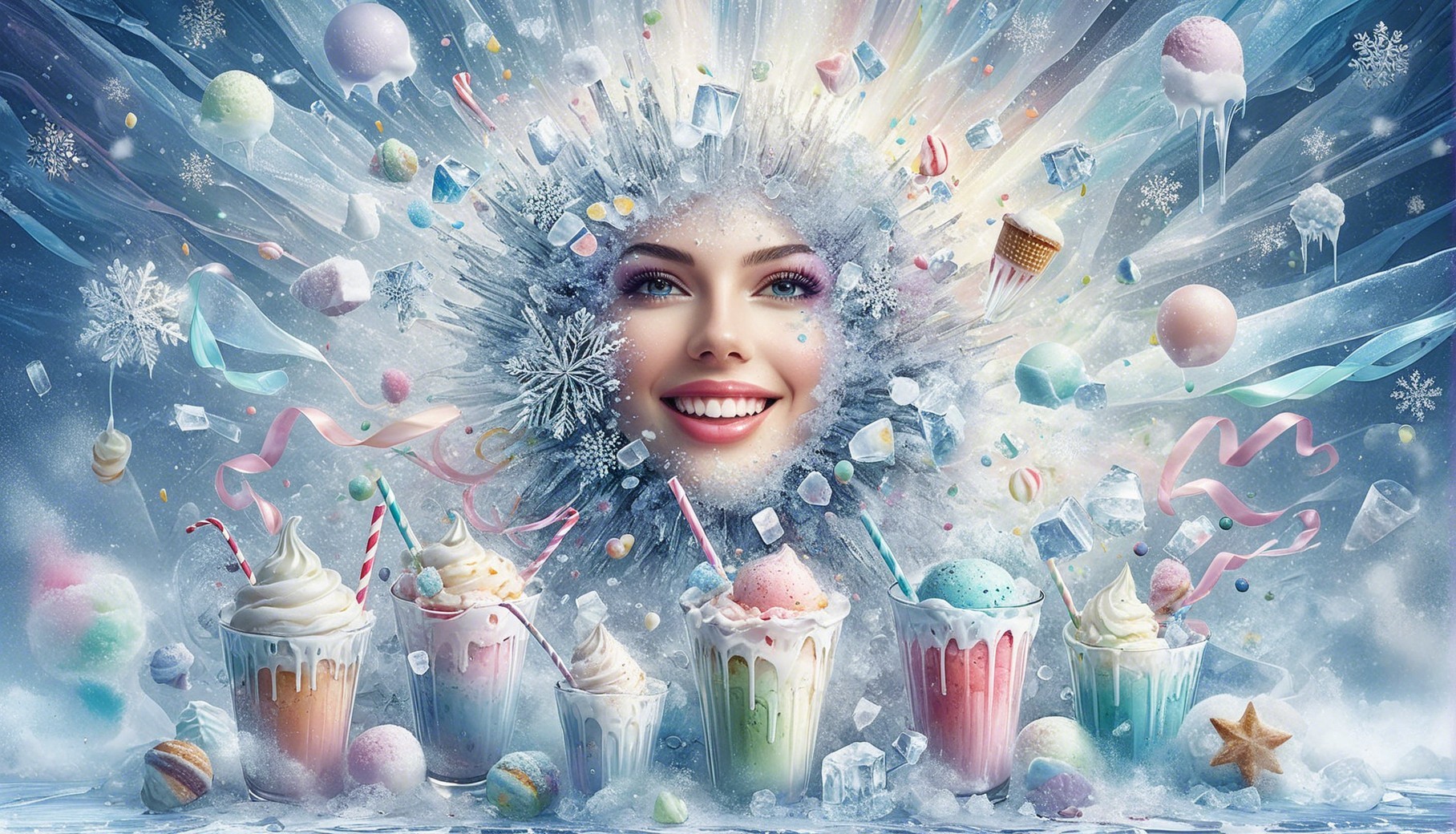 Whimsical Winter Wonderland with Icy Desserts