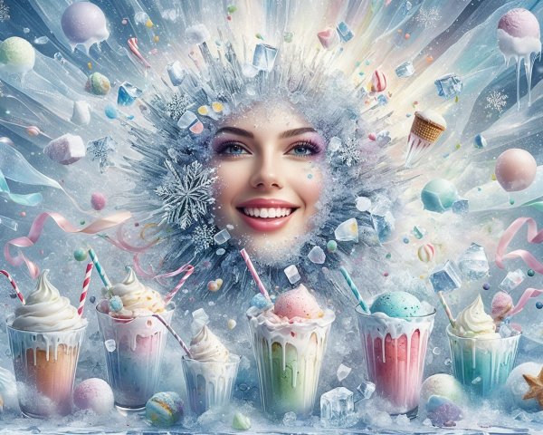Whimsical Winter Wonderland with Icy Desserts