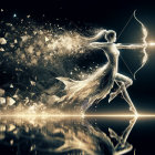 Portrait of a Young Woman with Colorful Face Paint