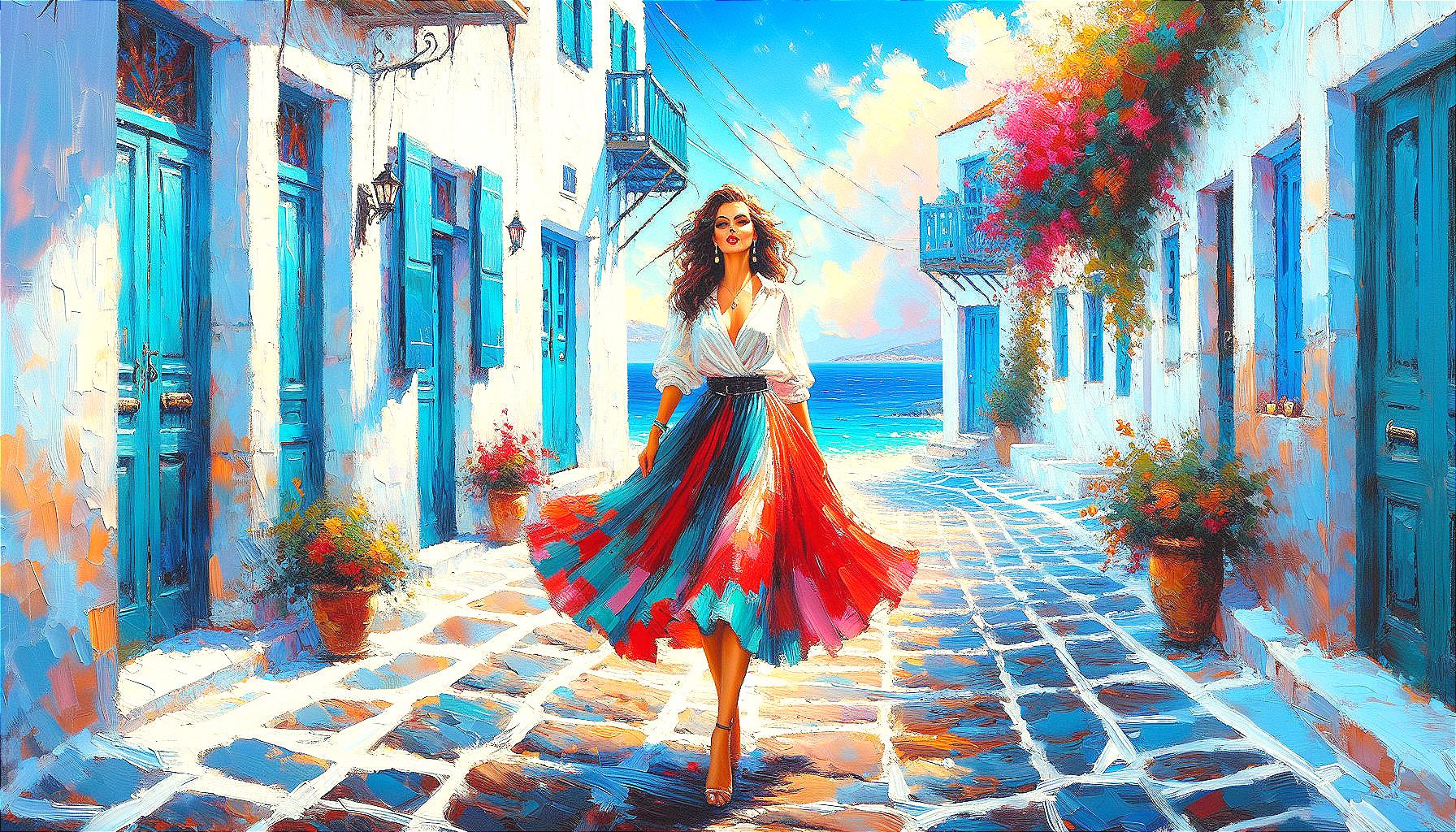 Mediterranean Bliss: A Colorful Stroll