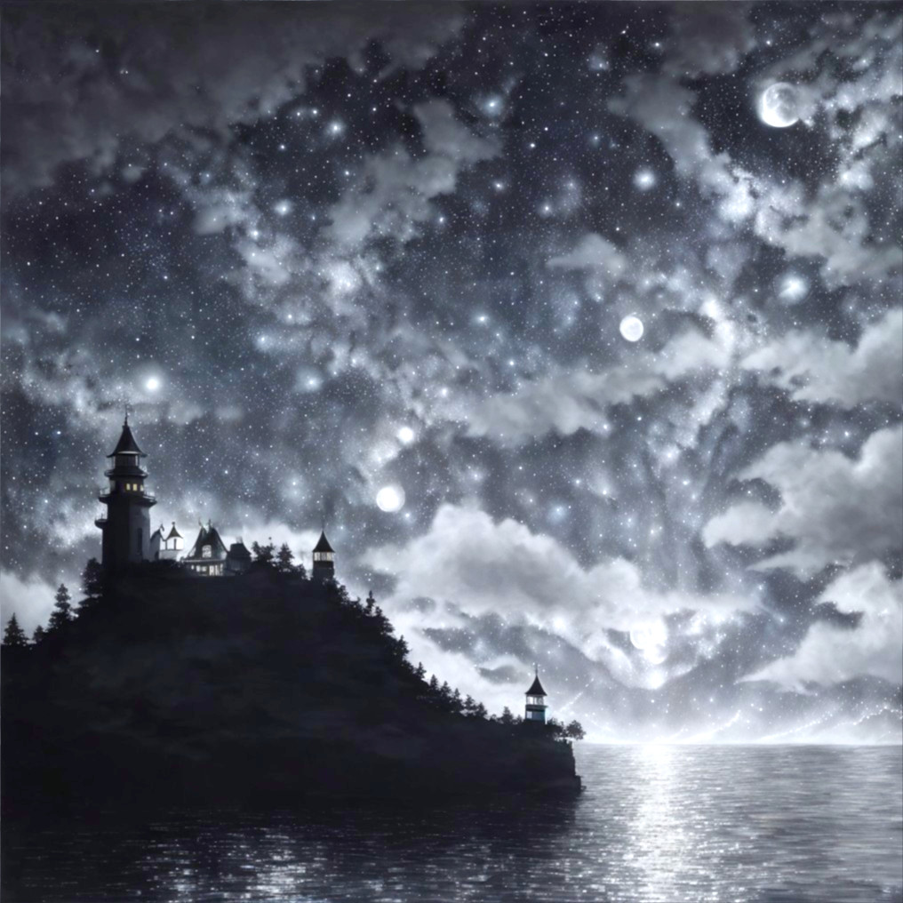 Castle Cliff: Moonlit Serenity