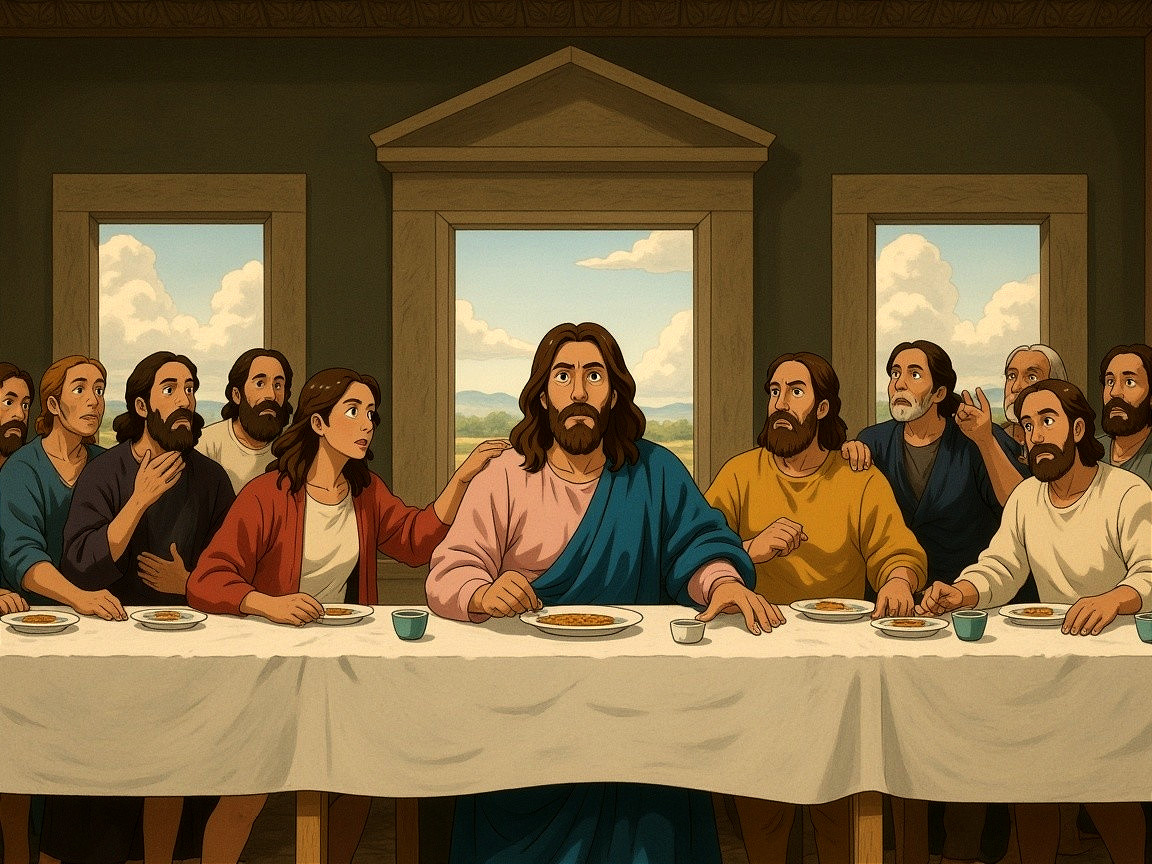 Modern Reinterpretation of The Last Supper Scene
