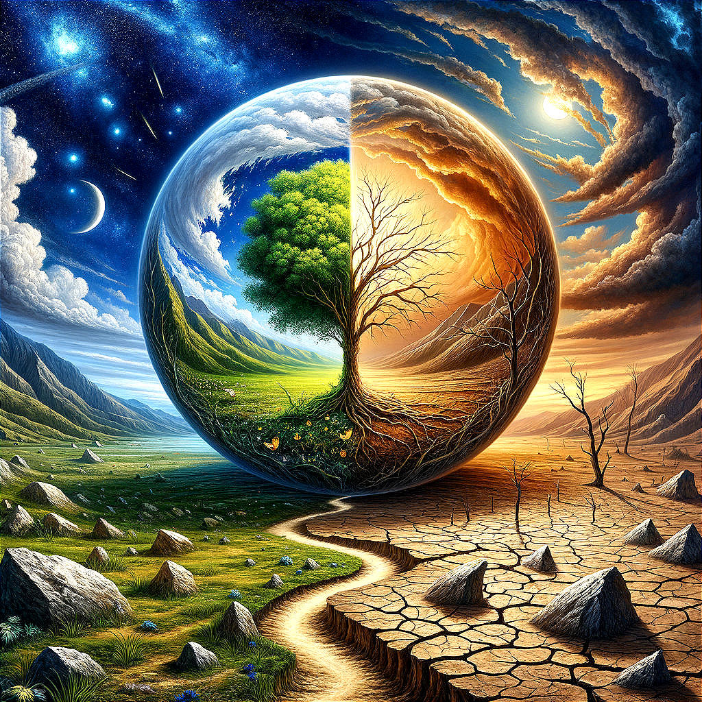 Contrasting Environments in a Divided Sphere Design