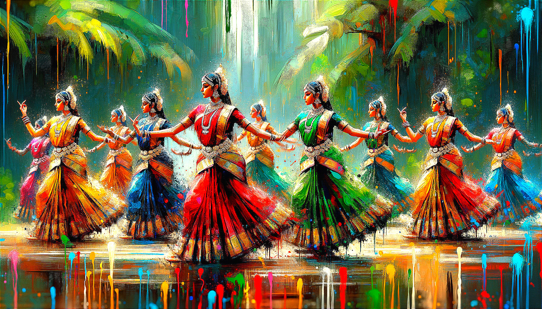 Colorful Traditional Dance with Ornate Costumes